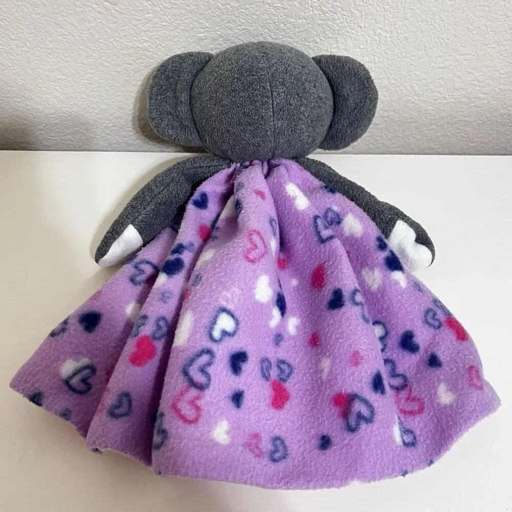 Cuddly Creations Koala Bear Security Blanket Lovey Lovie Purple Hearts Australia